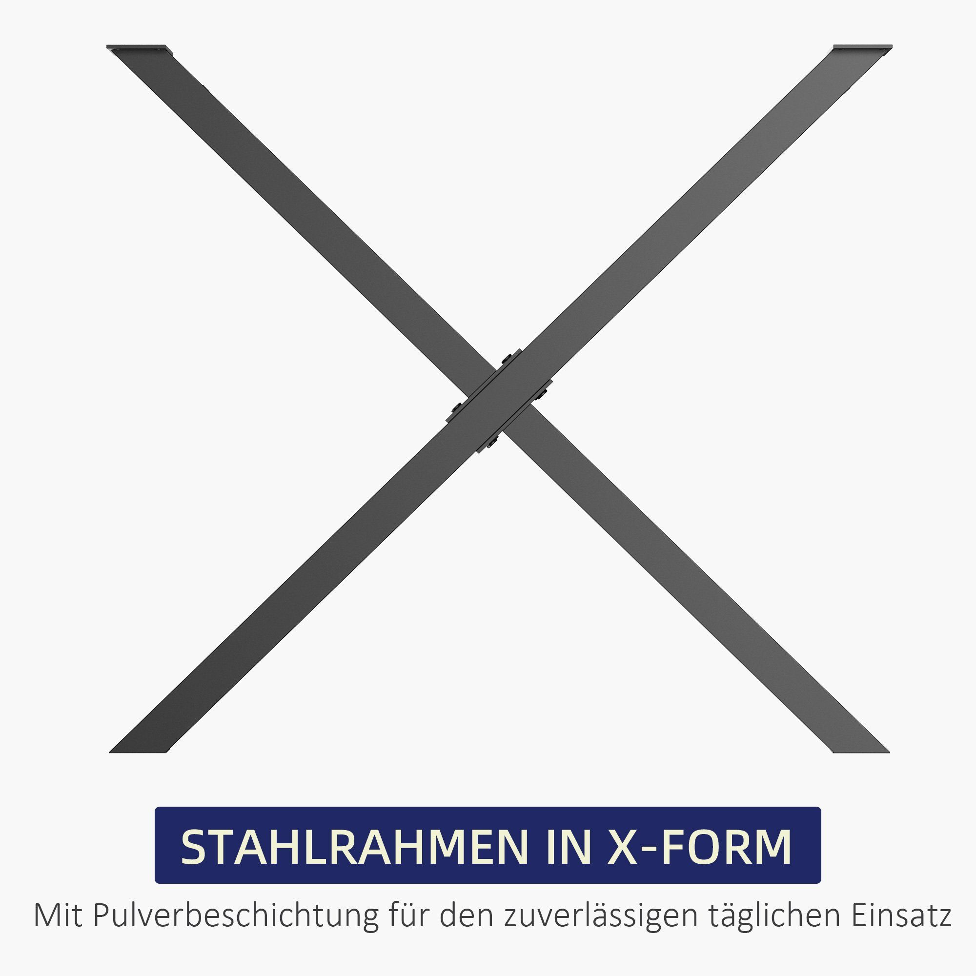 HOMCOM Tischbein e, X-Form