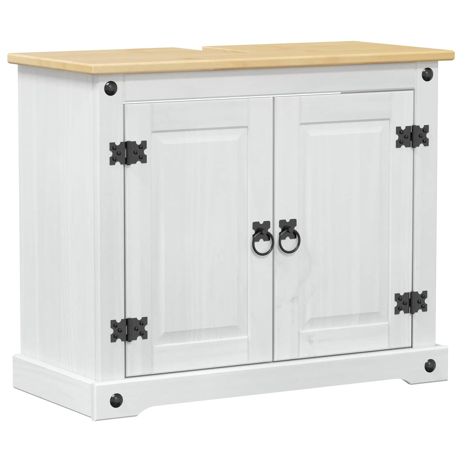 vidaXL Badezimmer-Set Waschbeckenunterschrank Weiß 73 x 33 x 60 cm, (1-St)
