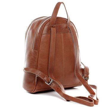 BACCINI Rucksack Leder Backpack Damen DINA, Cityrucksack Echtleder, Leder-Rucksack Daypack Damen hellbraun