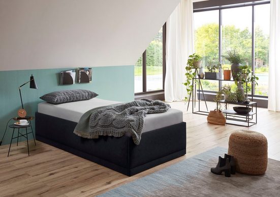 Westfalia Schlafkomfort Polsterbett »Texel«, Komforthöhe mit Zierkissen, inkl. Bettkasten bei Ausführung mit Matratze