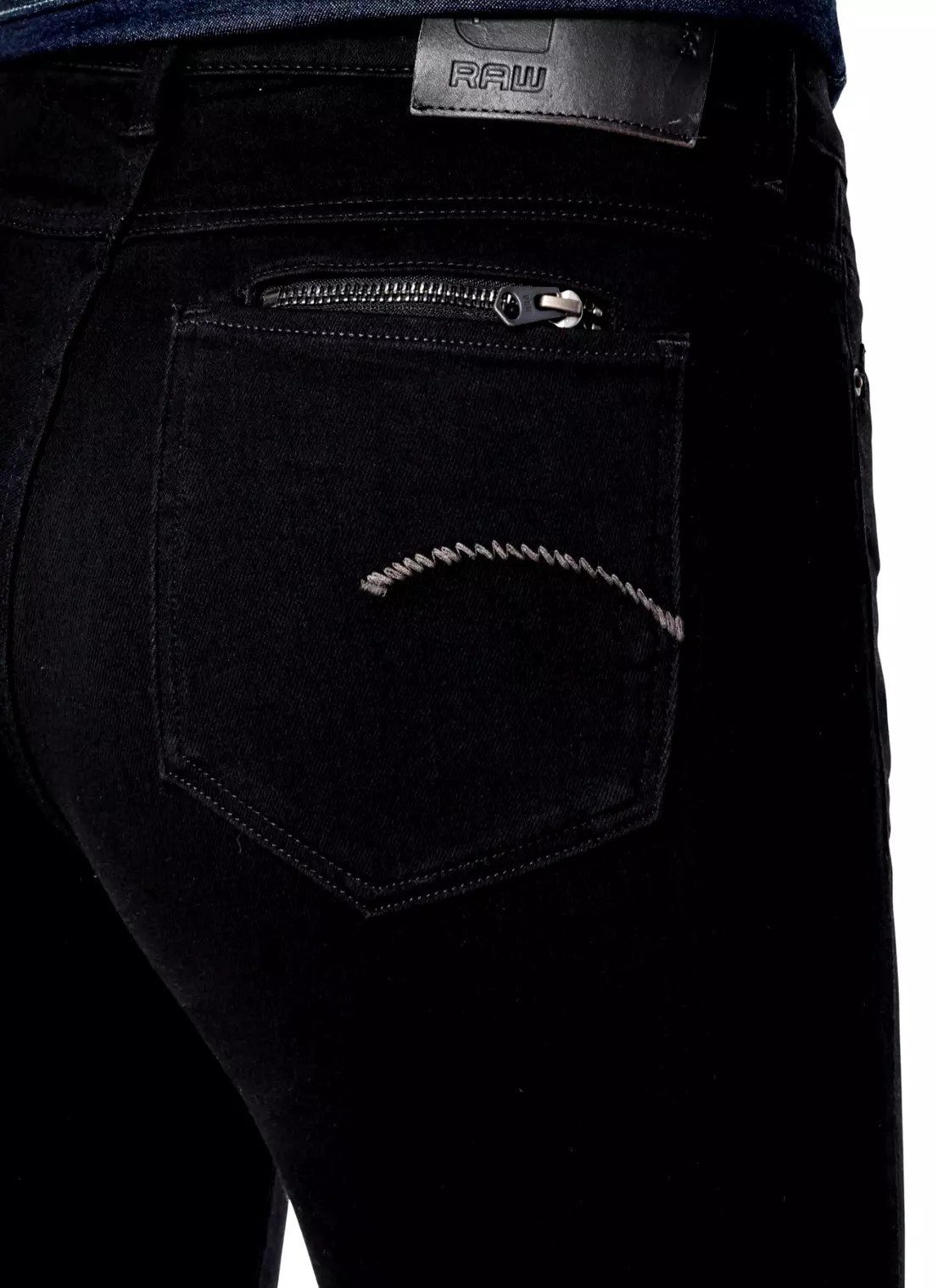 G-STAR Gerade Jeans G-Star RAW ATTAC MID STRAIGHT SLANDER BLACK SUPERSTETCH WMN Damen