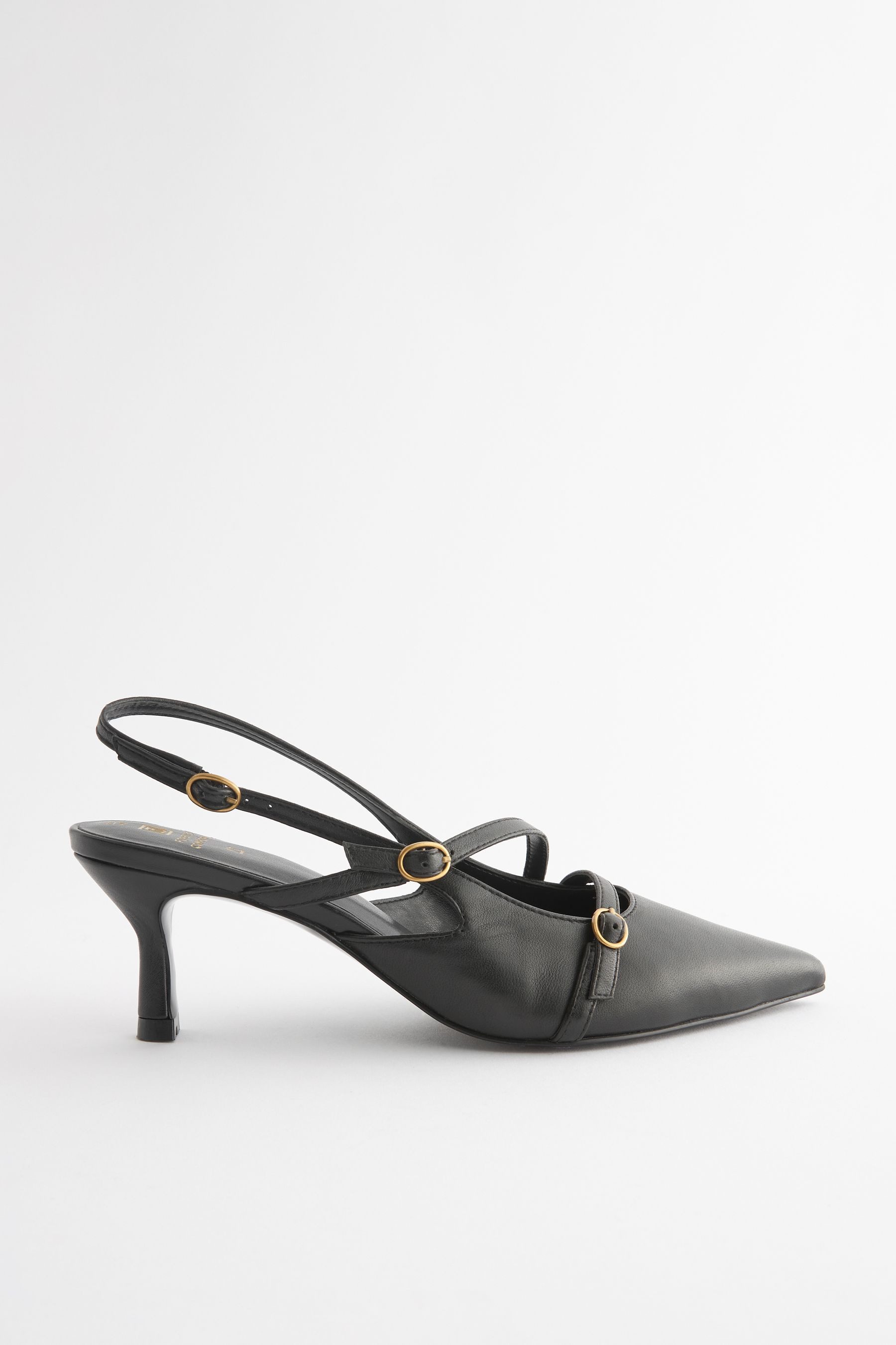 Next Forever Comfort® Leder-Slingbacks mit Schnallen Slingpumps (1-tlg)