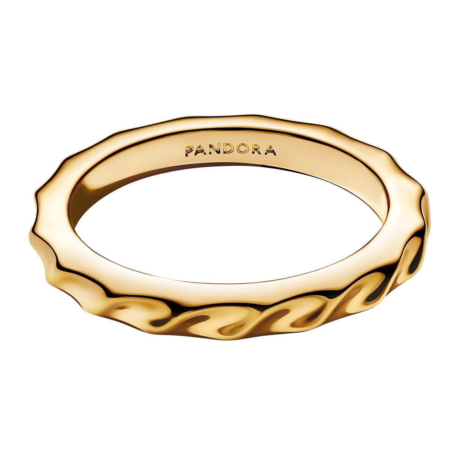 Pandora Fingerring Damen-BandWellig Goldfarben günstig online kaufen
