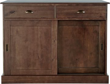 Home affaire Sideboard Schröder, mit 2 Schiebetüren und 2 Schubkasten, aus massivem Kiefernholz