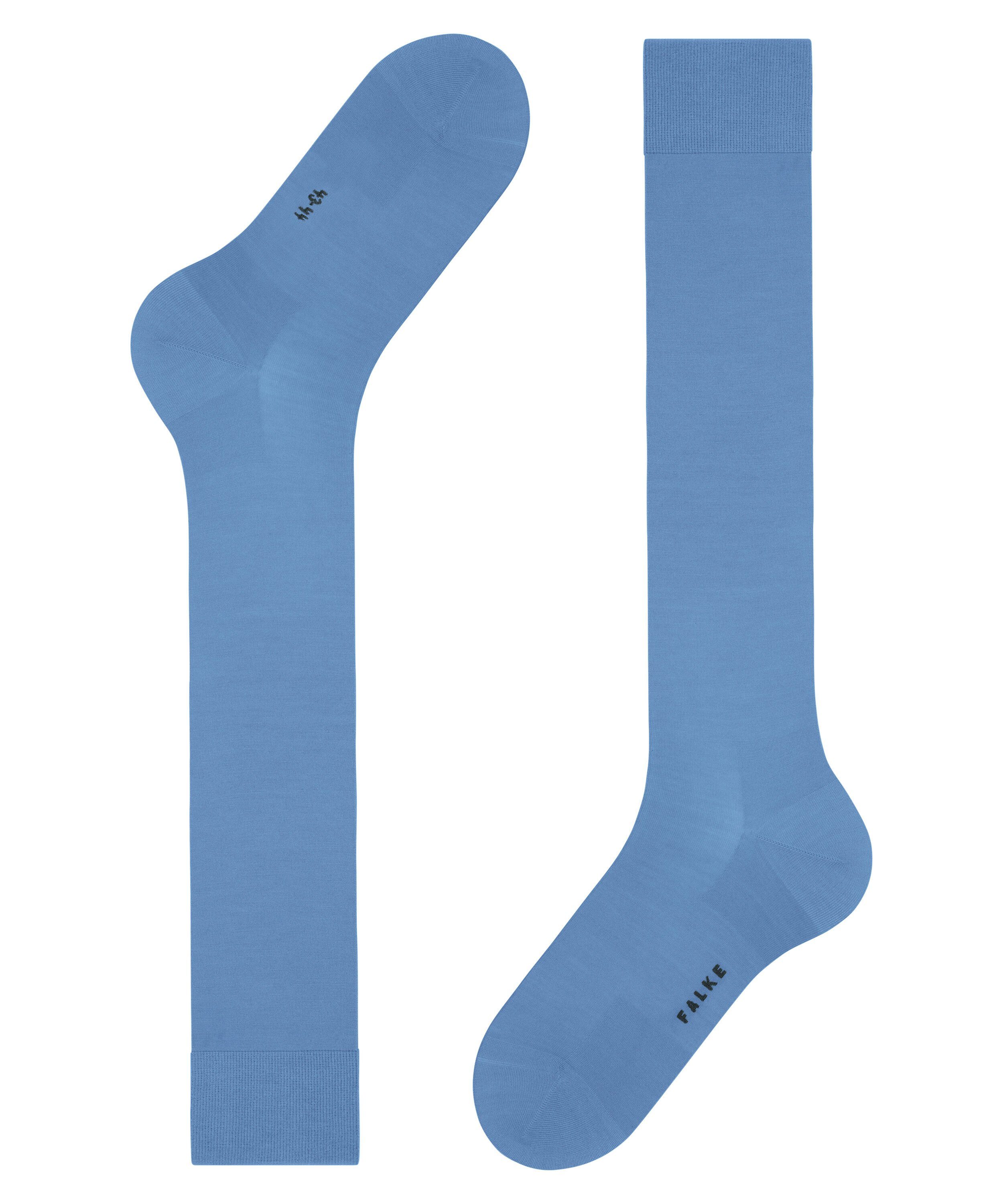 blue nachhaltigem Kniestrümpfe cornflower Garn ClimaWool (1-Paar) FALKE mit (6554)