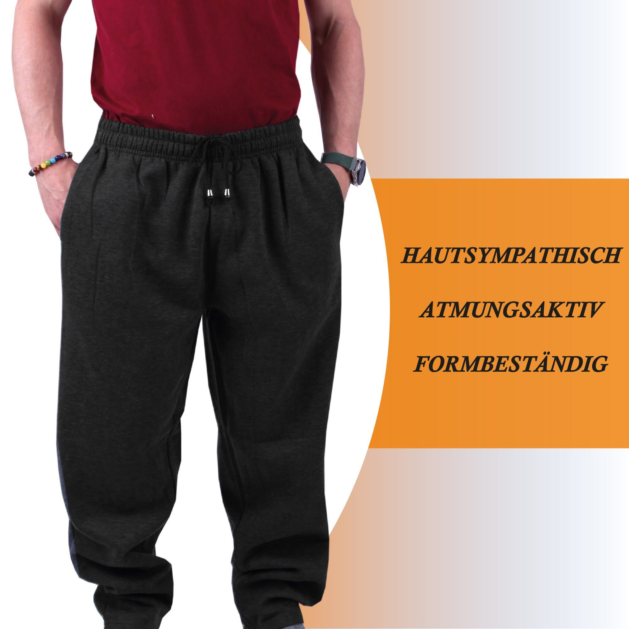 - Sport hemmy Trainingshose Jogger Schwarz Fashion Hombre Sweathose Jogginghose Hose Sweatpants Freizeithose Lange