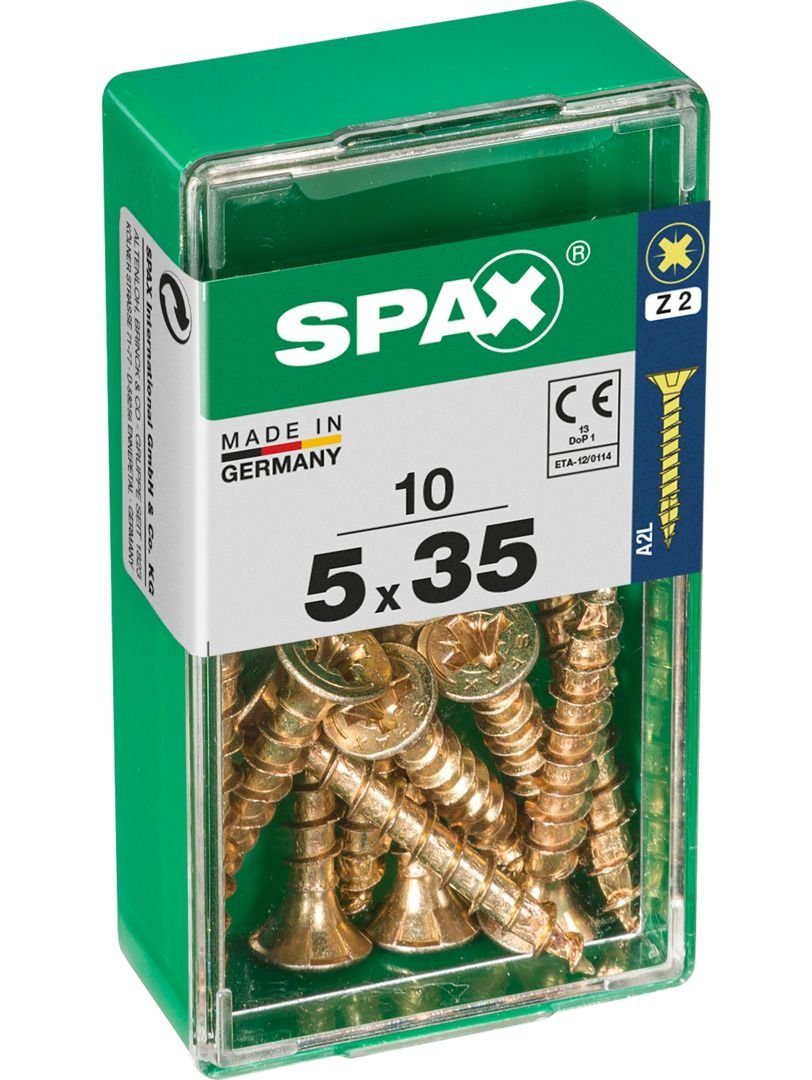 5.0 Spax Universalschrauben Stk. x SPAX 35 - 10 mm Holzbauschraube 2 PZ
