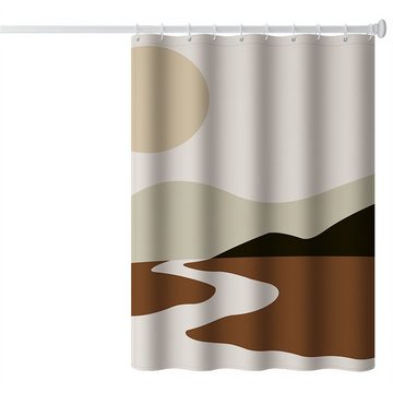 Dekorative Duschvorhang Kunstdruck-Duschvorhang, Schimmelpilzbeständiger Duschvorhang Breite 180 cm