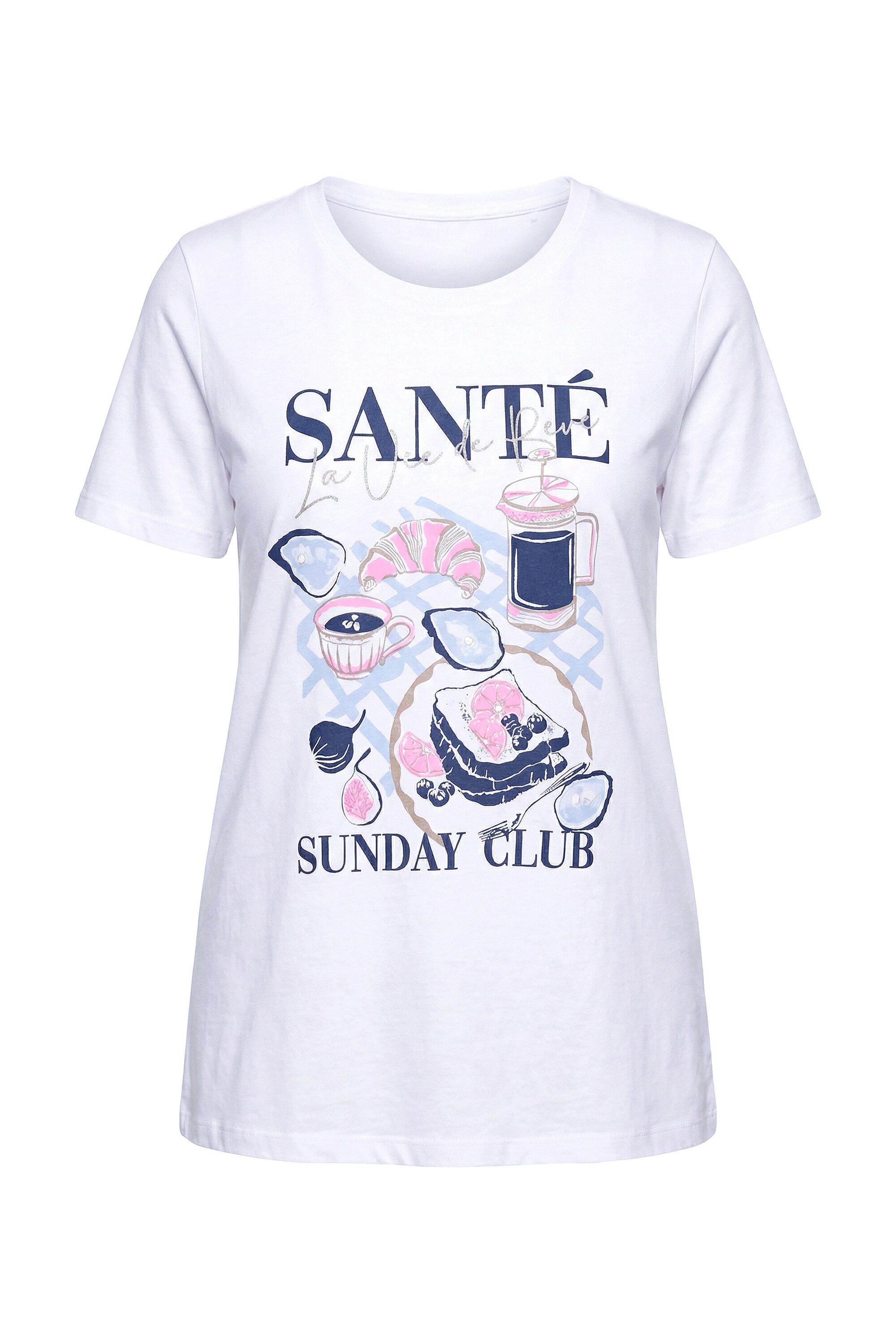 Angel of Style T-Shirt T-Shirt Comfort Fit Zierperlen Santé-Motiv