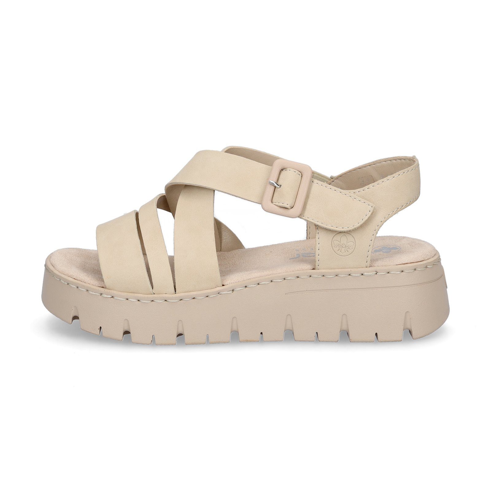 Rieker Rieker Damen Plateau Sandale beige günstig online kaufen