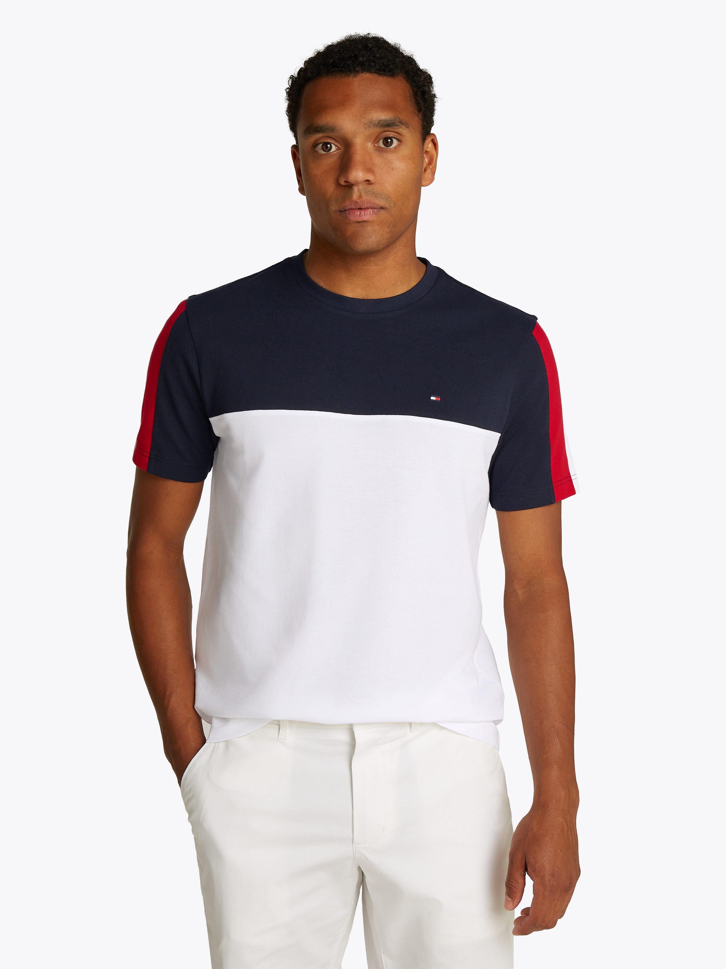 Tommy Hilfiger T-Shirt GLOBAL STRIPE COLOURBLOCK günstig online kaufen