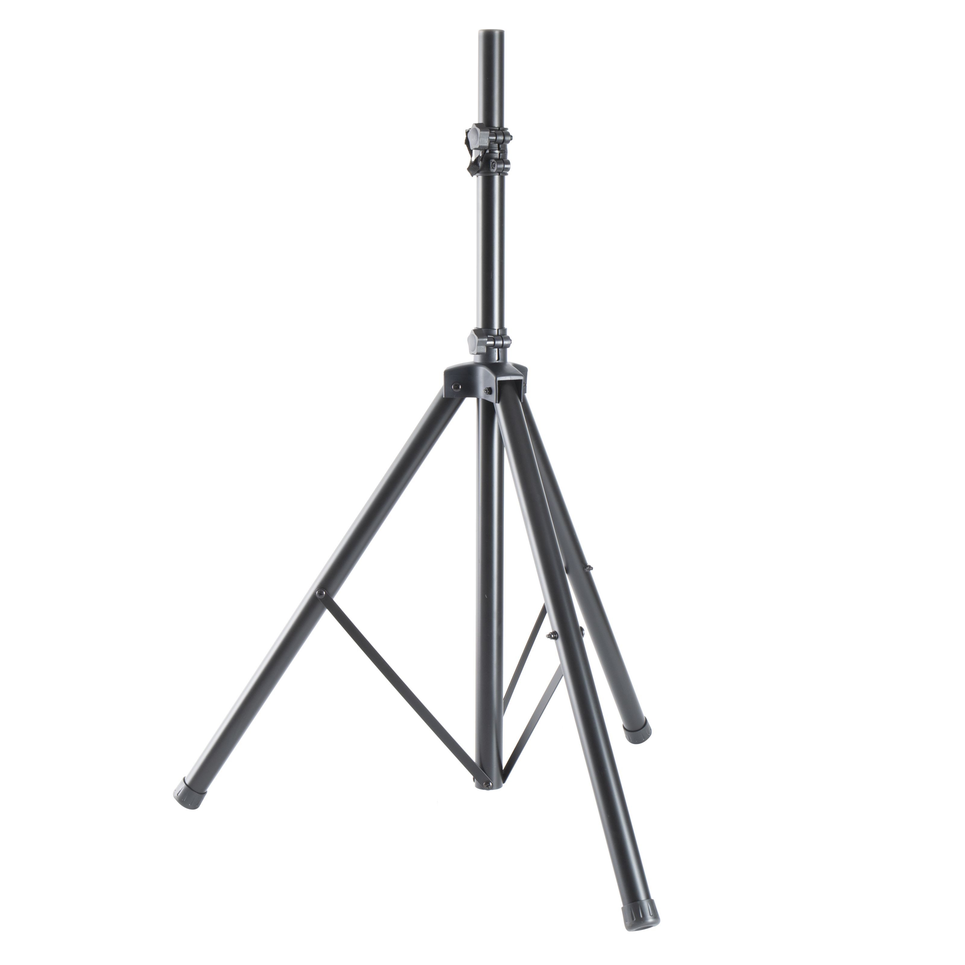 MUSIC STORE Lautsprecherständer, (Box-1 MKII Stahl Lautsprecherstativ - Höhenverstellbar 125-195 cm Max Belastbarkeit 30Kg Robust Leicht Schwarz Pulverbeschichtet - Ideal für Sicheren Boxenstand, Lautsprecher Stative, Boxenständer, Lautsprecherstativ, höh