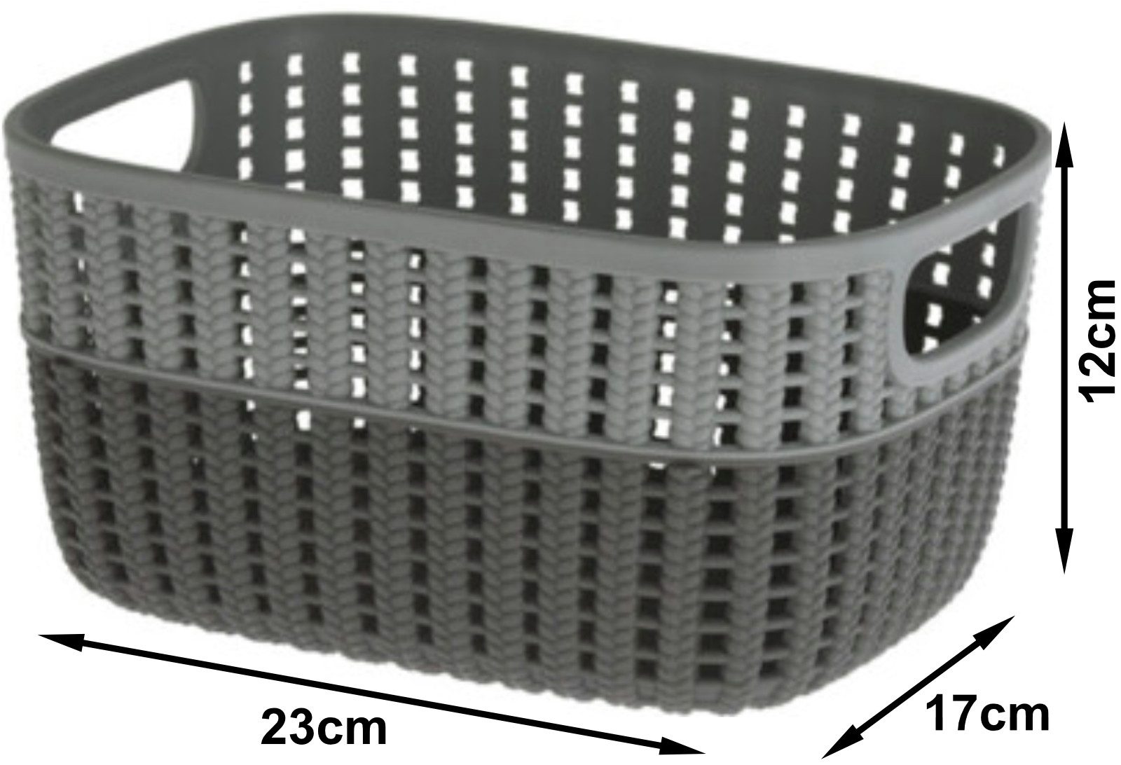 Koopman Aufbewahrungskorb Organizer Box Kiste Kunststoff 23x17x12cm 4 er Se günstig online kaufen