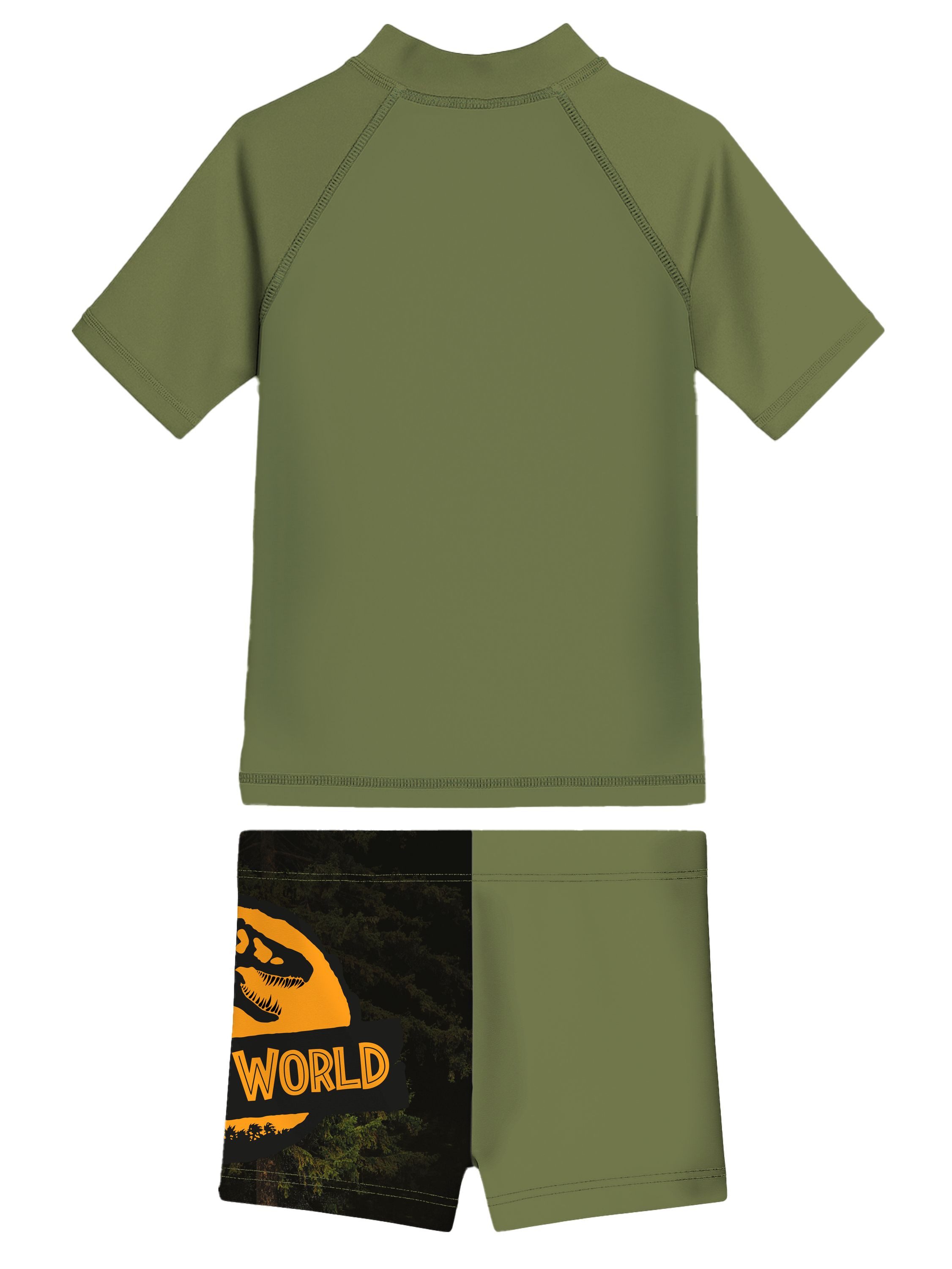 United Labels® Badeanzug Jurassic World Schwimmset UV-Schutz 30 Badeanzug Zweiteiler Badeset