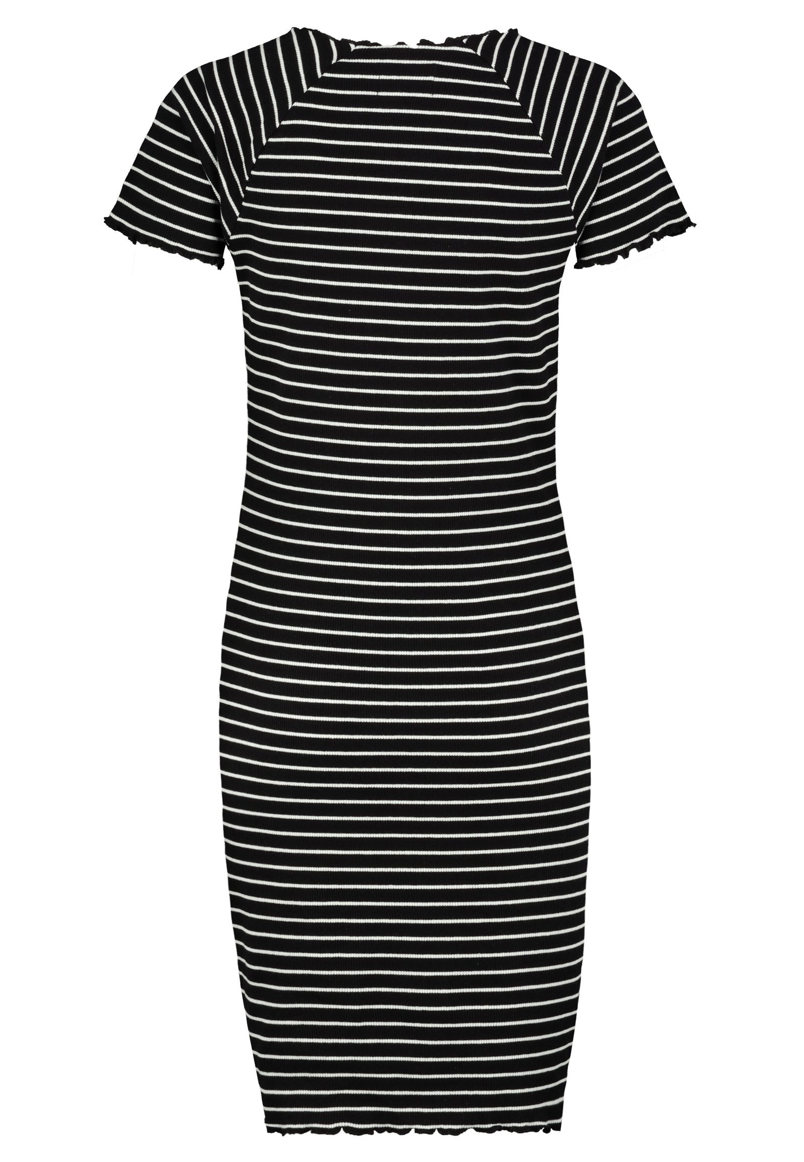 Eight2Nine Sommerkleid Damen Kurzes Shirtkleid mit Streifen Rippstrickkleid, figurbetont, gestreift