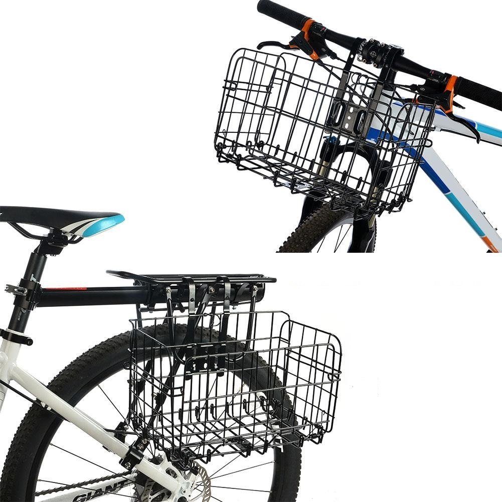 BAYLI Fahrrad-Gepäckträger 2er Pack Universal Fahrradkorb faltbar für vorne & hinten - Belastbark