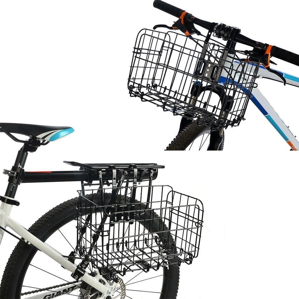 BAYLI Fahrrad-Gepäckträger 2er Pack Universal Fahrradkorb faltbar für vorne  & hinten - Belastbark