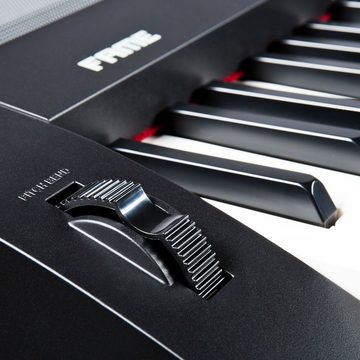 FAME Stagepiano (SP-4 Stage Piano, E-Piano mit 128-facher Polyphonie, 88 Tasten, 230 Styles, 600 Sounds, anschlagdynamischer Klaviatur, Lautsprechern und Hammermechanik, Schwarz), SP-4 Stage Piano, E-Piano, 88 Tasten, Hammermechanik, anschlagdynami