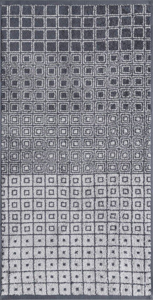 grey Jacquard-Walkfrottier (1-St), stone Duschtuch 100% Egeria graphisches Dessin, Baumwolle Kaya,