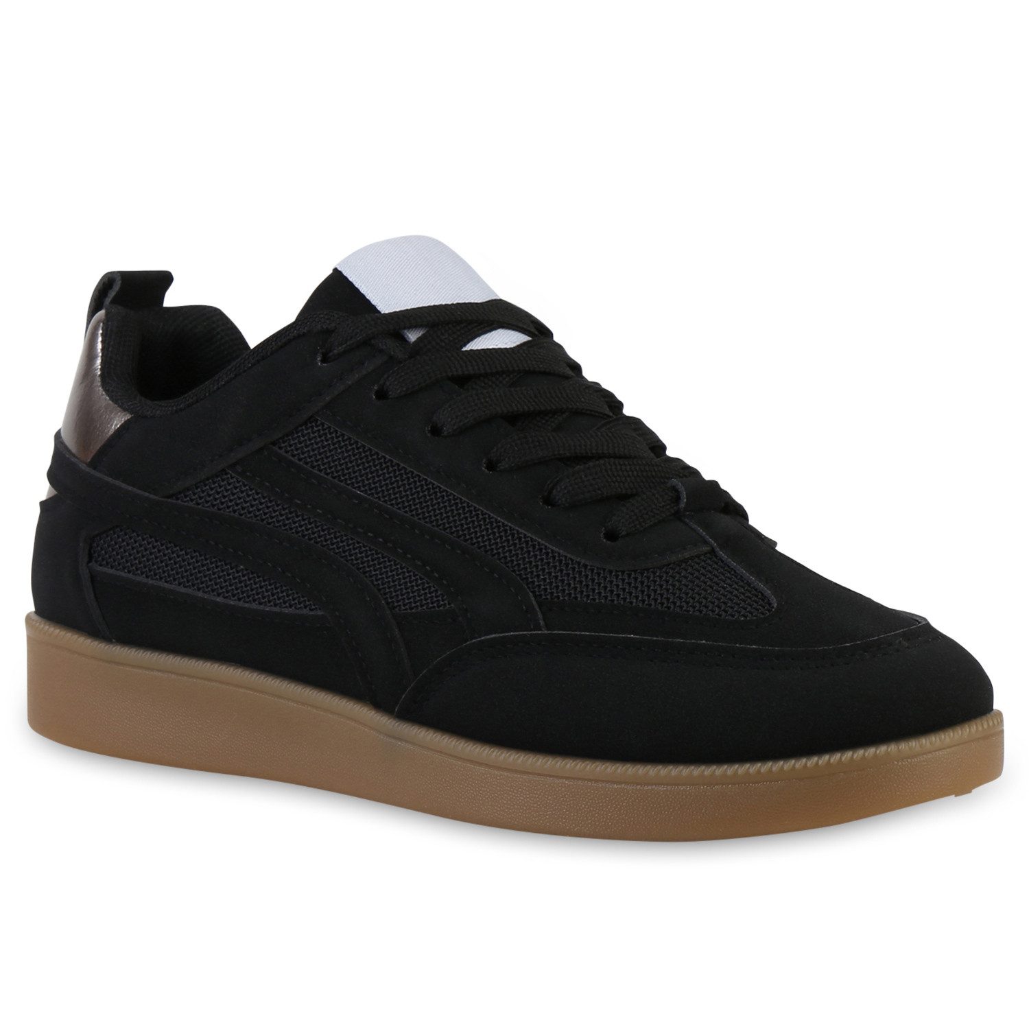 VAN HILL 841526 Sneaker Damen Sneaker Low Schnürer Bequeme Metallic Schnür- günstig online kaufen