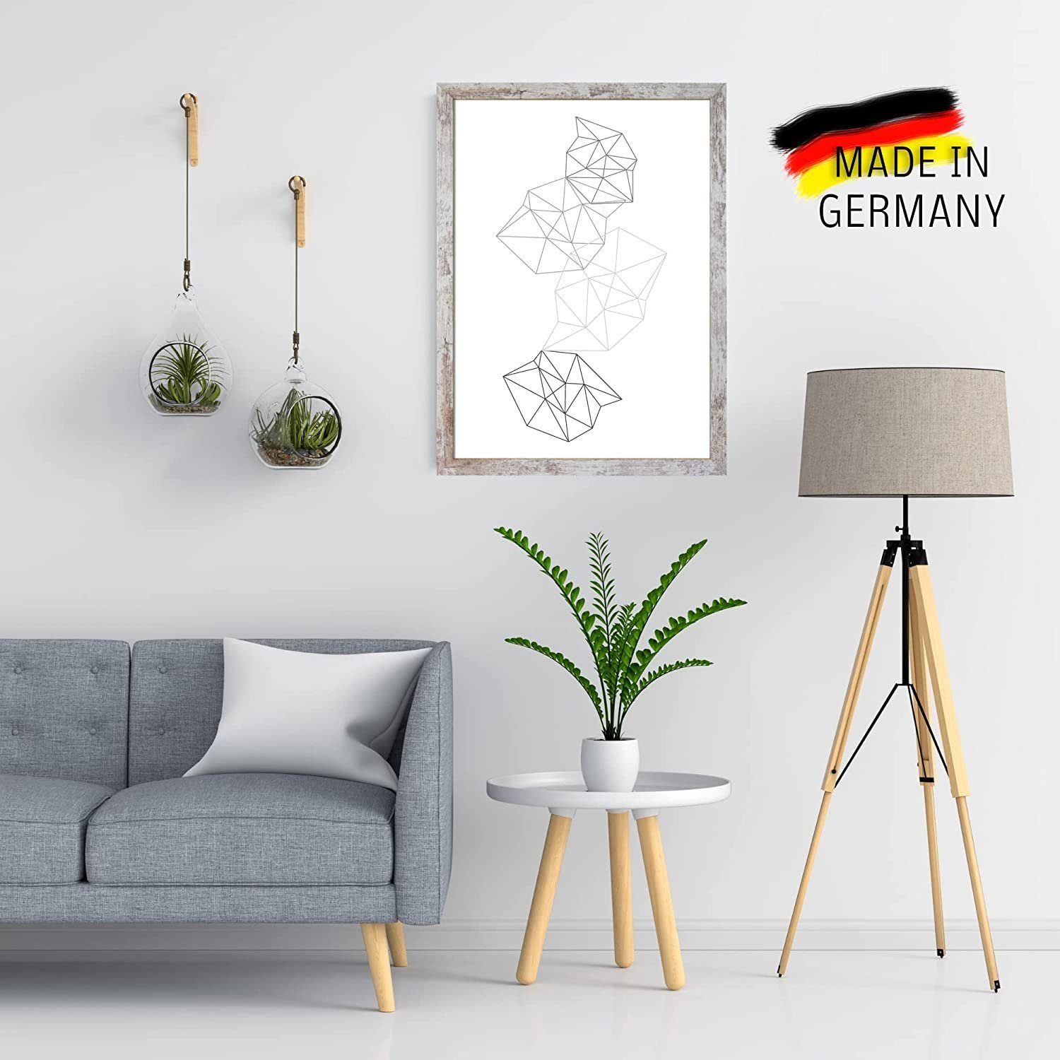 Clamaro Bilderrahmen Vintage Weiss Collage nach Maß M3016, Holz