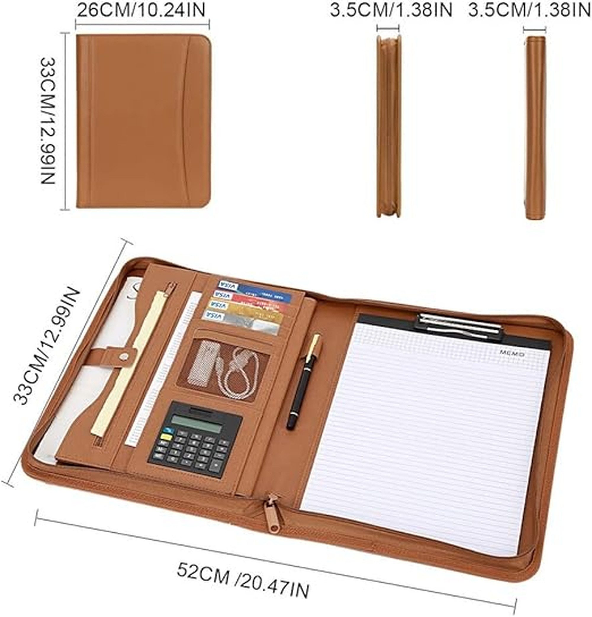 M-Diamant Konferenzmappe Schreibmappe mit Reißverschluss DIN A4 Businessmap günstig online kaufen