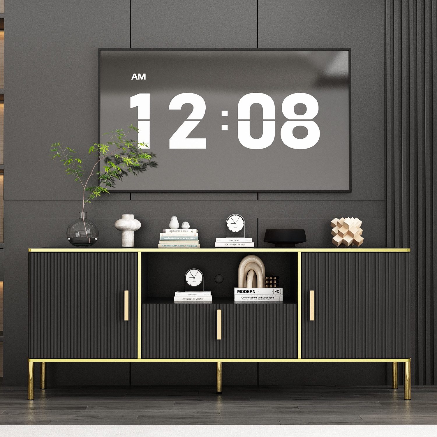 FUFU&GAGA Lowboard mit 2 Türen,TV Schrank günstig online kaufen