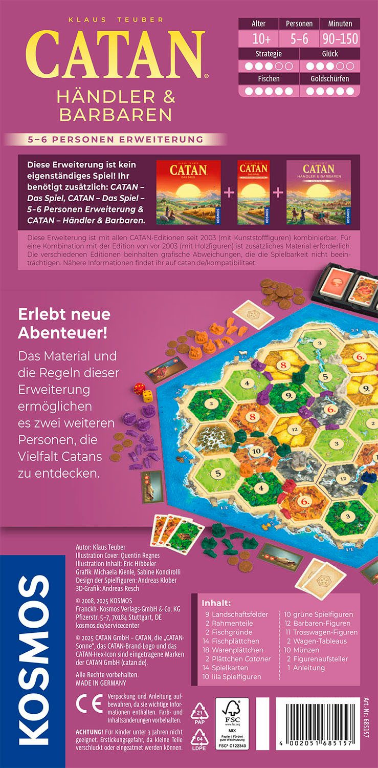 Kosmos Spiel CATAN Händler & Barbaren 5/6, Strategiespiel, Made in Germany
