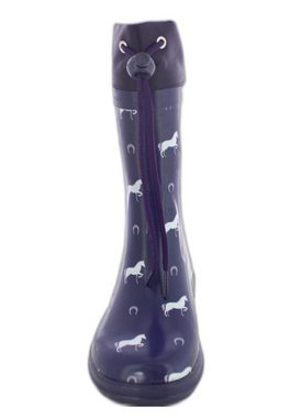 Beck Gummistiefel Horses Gummistiefel (bis Gr. 38 verfügbar, schmale Passform, trockene Füße für alle Pferdefans) mit herausnehmbarer Innensohle, weicher flexibler Naturkautschuk