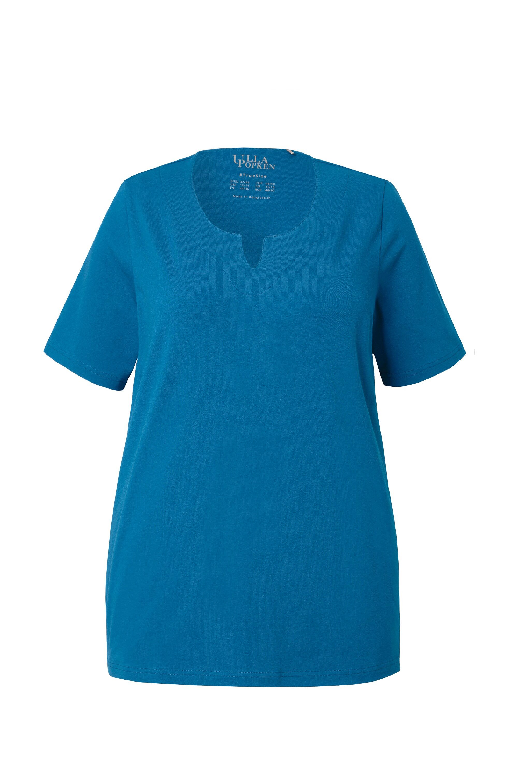 Ulla Popken T-Shirt T-Shirt A-Linie Tunika-Ausschnitt günstig online kaufen
