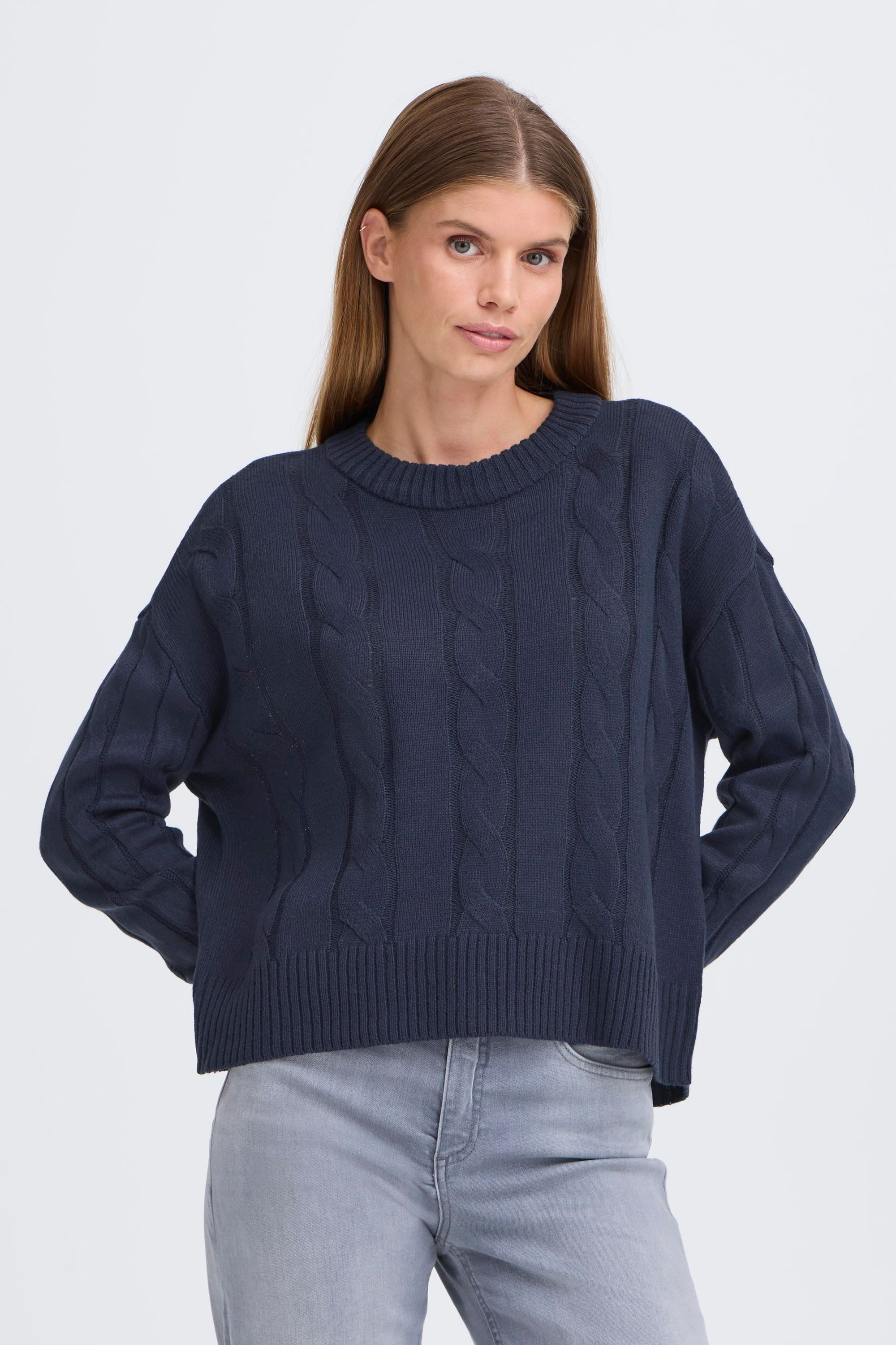 OXMO Strickpullover OXKimni Kuscheliger Pullover mit Zopfmuster günstig online kaufen