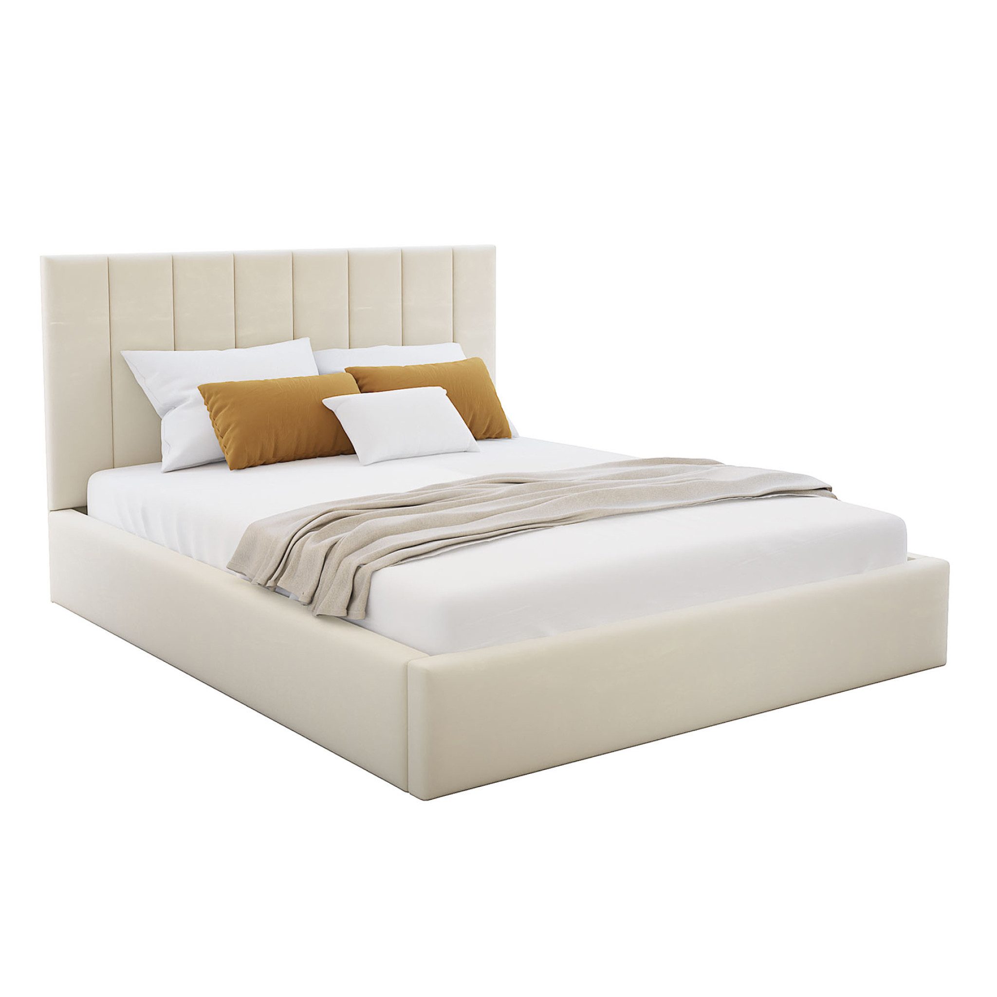 FDM Polsterbett KAJA modern mit Bettkasten MADE IN EU - mit hochwertigem Pa günstig online kaufen