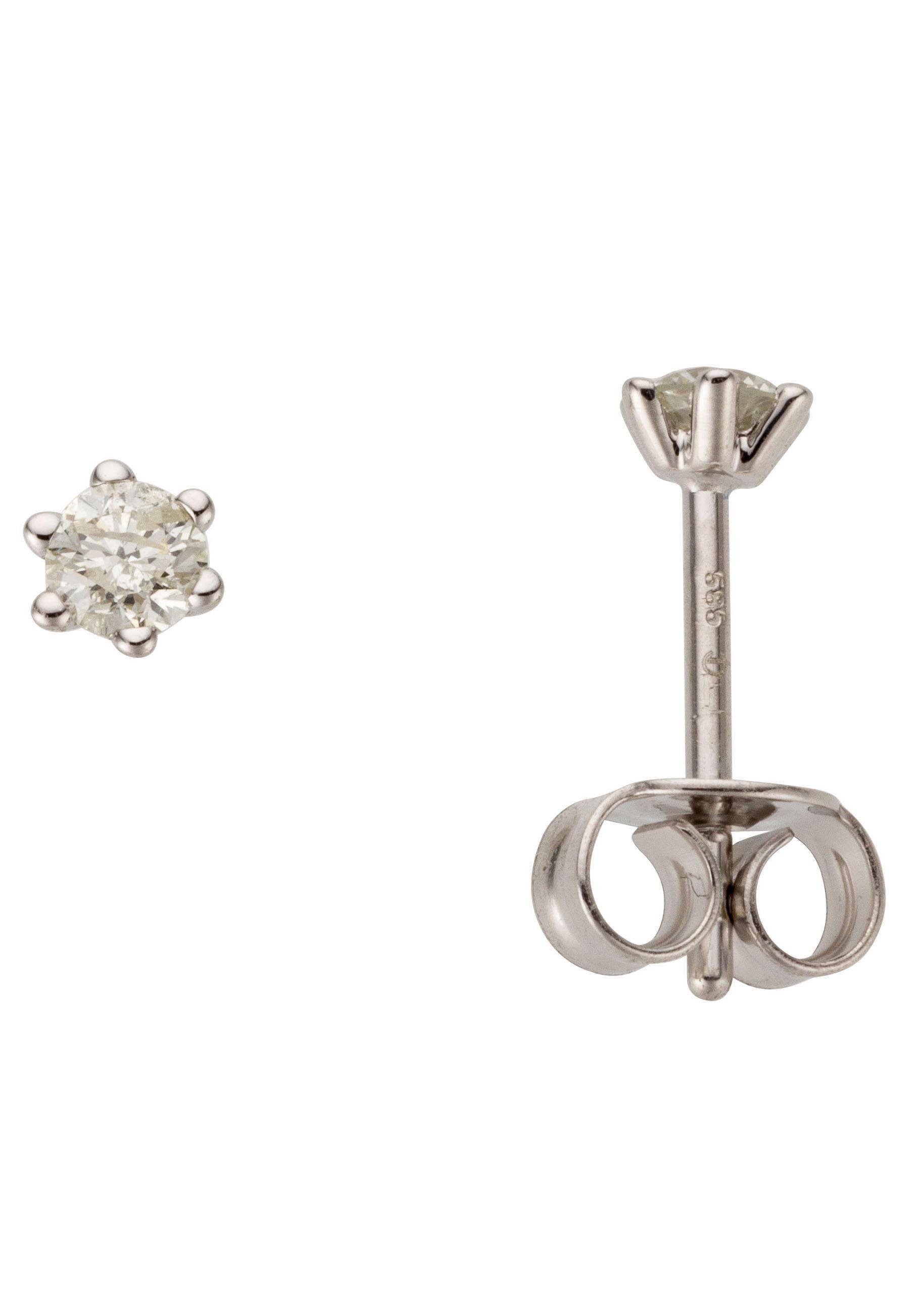 Paar Ohrstecker Schmuck Geschenk Gold 750 Ohrschmuck Solitär