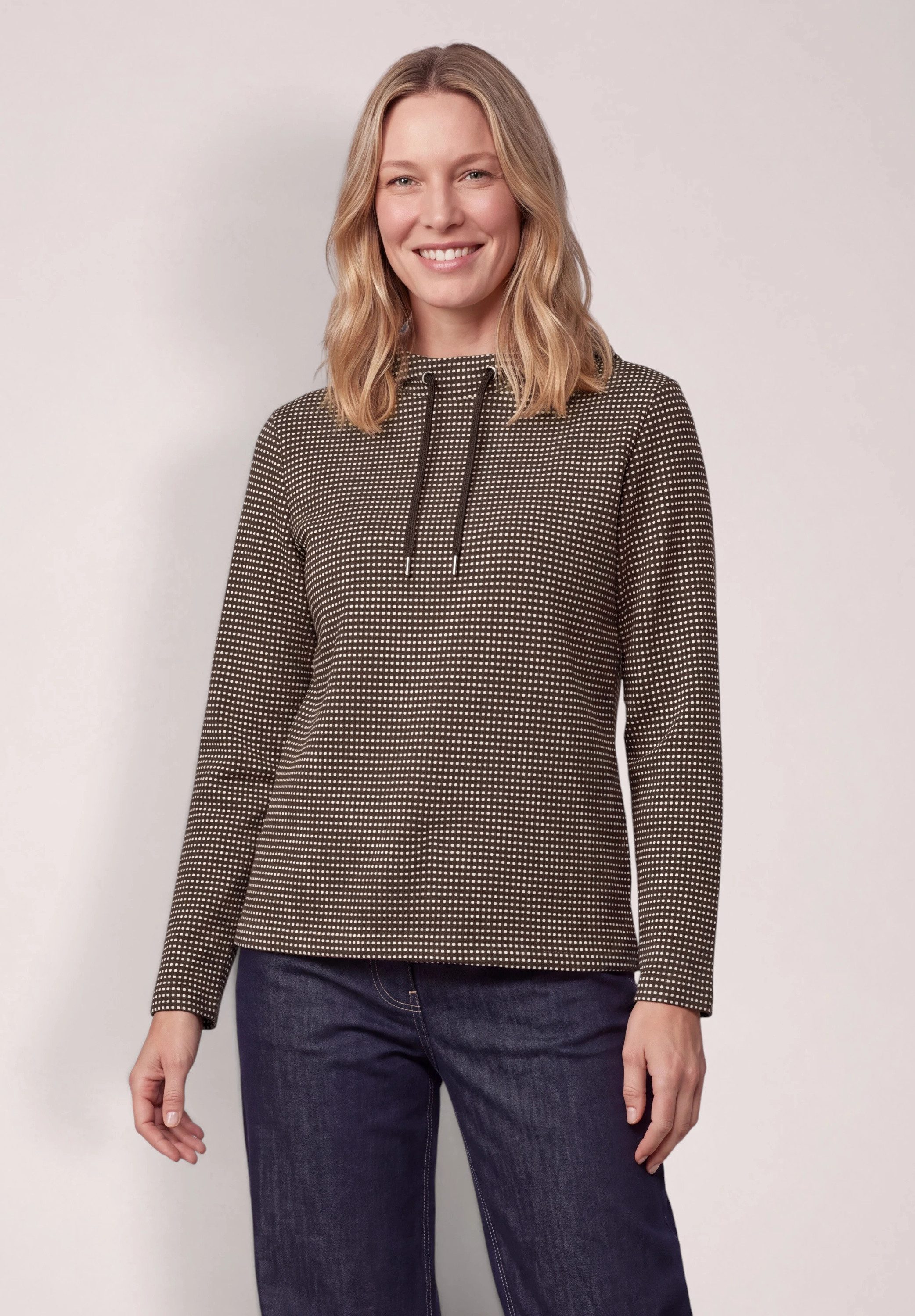 CECIL Langarmshirt aus softem Materialmix