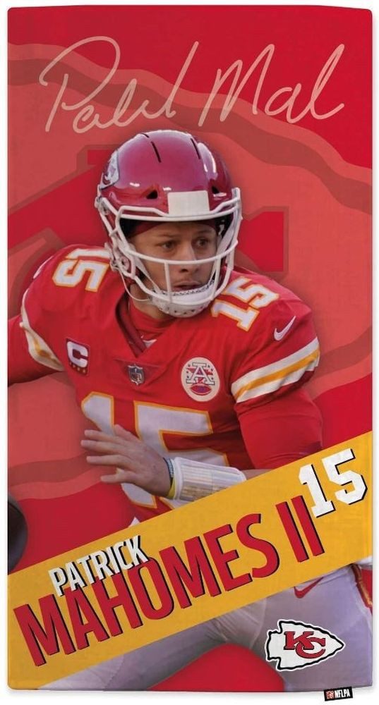 Kansas City Chiefs Strandtuch NFLPA Patrick Mahomes Beach Towel Motion günstig online kaufen