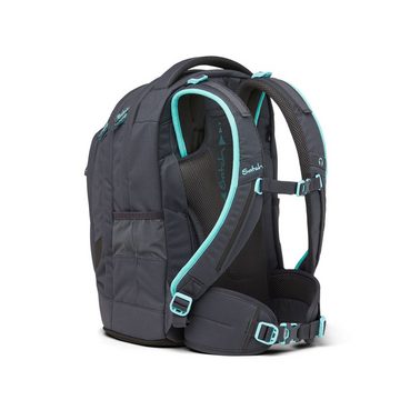 Satch Schulranzen Schulrucksack-Set PACK Mint Phantom 3-teilig (3-teilig), Laptop-Fach, Your-Size-System, Schulranzen