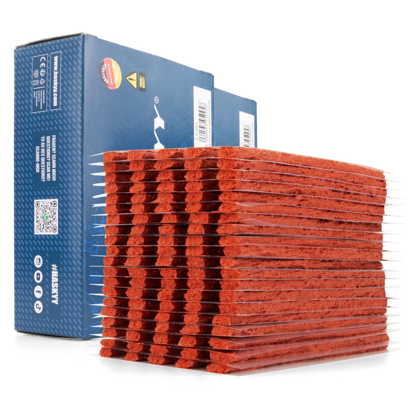 HASKYY Reifen-Reparaturset Reifen-Reparaturset 100 tlg. Vulkanisierungsstreifen Flickzeug Streife