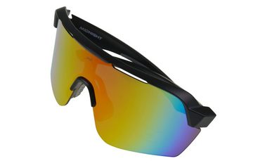 Gamswild Sportbrille UV400 Sonnenbrille Skibrille Fahrradbrille extra große Scheibe Damen, Herren Modell WS7138 in, pink, weiß, blau, schwarz, mintgrün