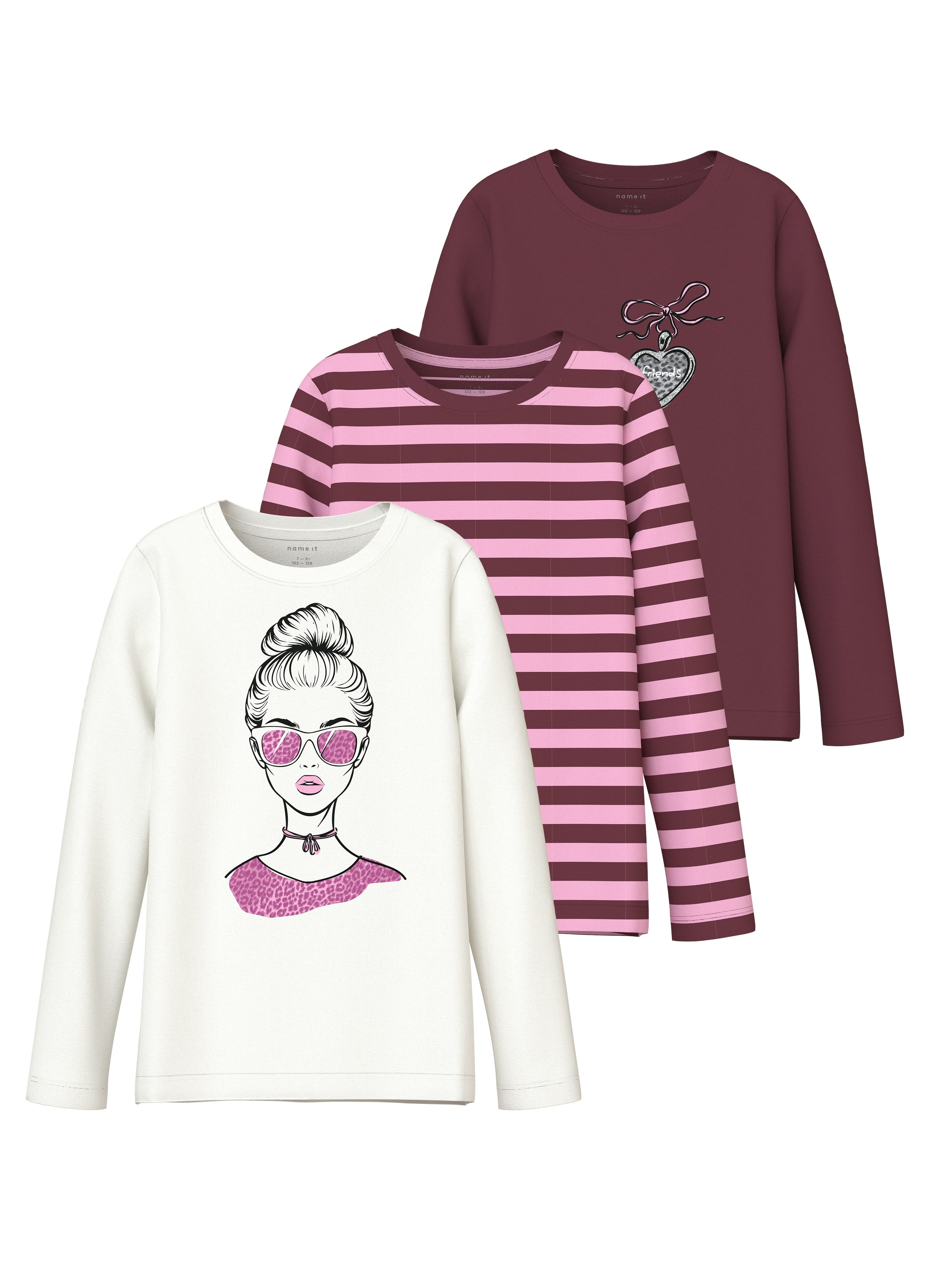 Name It Langarmshirt NKFNIANA 3P LS günstig online kaufen
