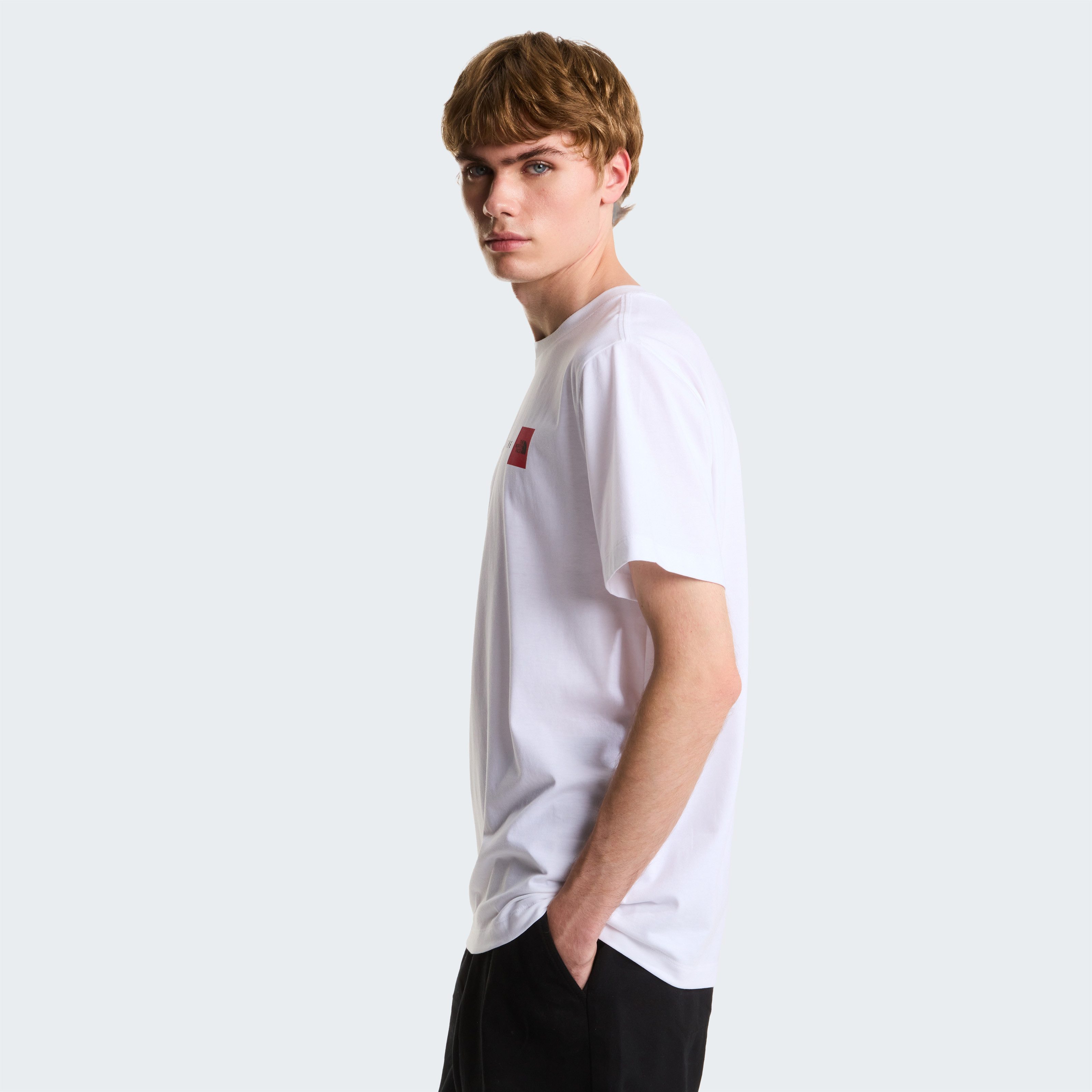The North Face T-Shirt M NEVER STOP EXPLORING REGULAR SHORT SLEEVE TEE-GRAPHIC normale Passform, kurze Ärmel, für Sport und Freizeit