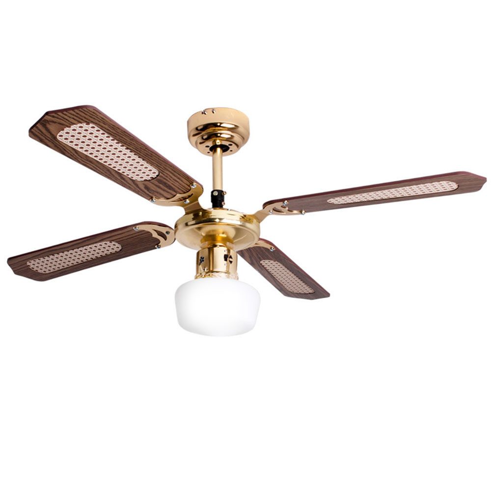V-TAC Deckenventilator, Deckenventilator Deckenlampe Vor Rücklauf Smart LED dimmbar D 105 cm