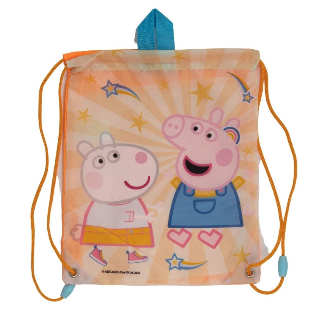 Rucksack Peppa Pig Turnbeutel Kinder Sporttasche Schule Umhängetasche