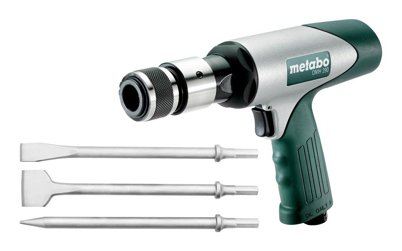 metabo Druckluft-Meißelhammer DMH 290 Set, für Sechskantschaft 10 mm