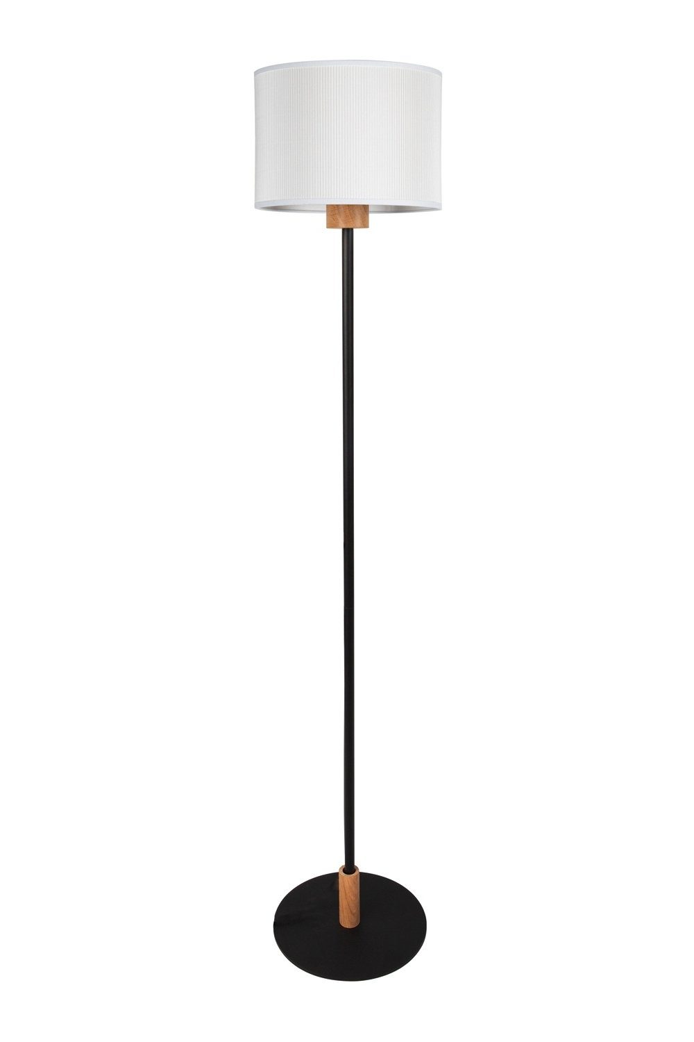 Top-Service SPOT Light Stehlampe OLAF, Höhe Leuchtmittel, Zelluloseschirm 1-flammig, 136 Schwarz, cm, Weiß, Eiche geölt, ohne Metall
