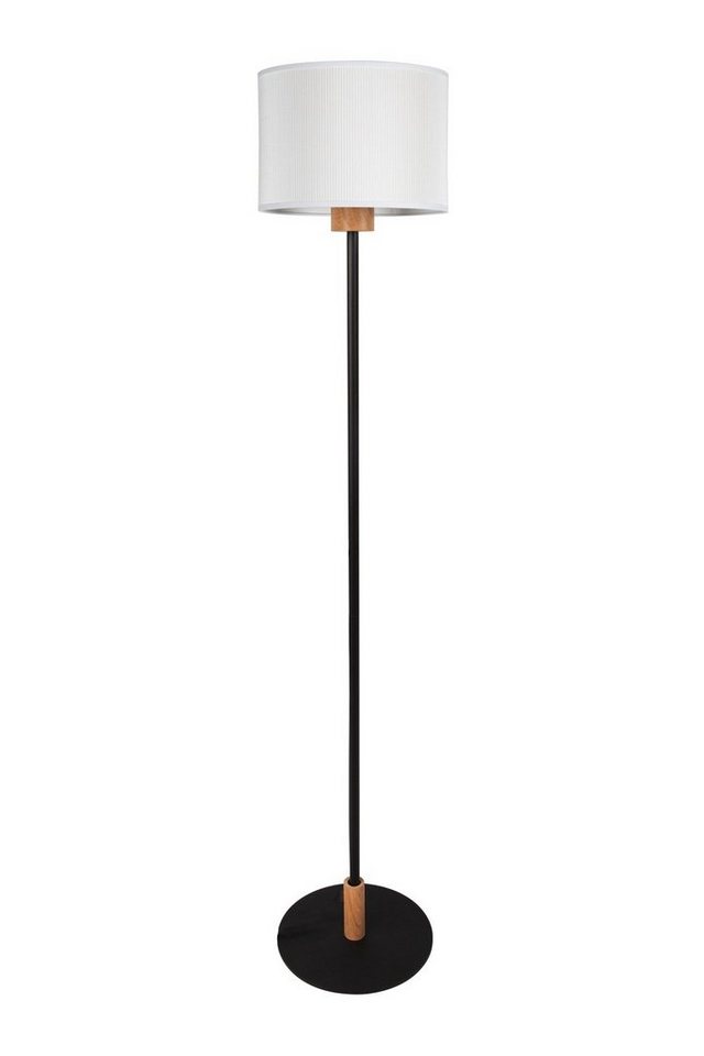 SPOT Light Stehlampe OLAF, Höhe 136 cm, Schwarz, Weiß, Metall, ohne  Leuchtmittel, 1-flammig, Eiche geölt, Zelluloseschirm