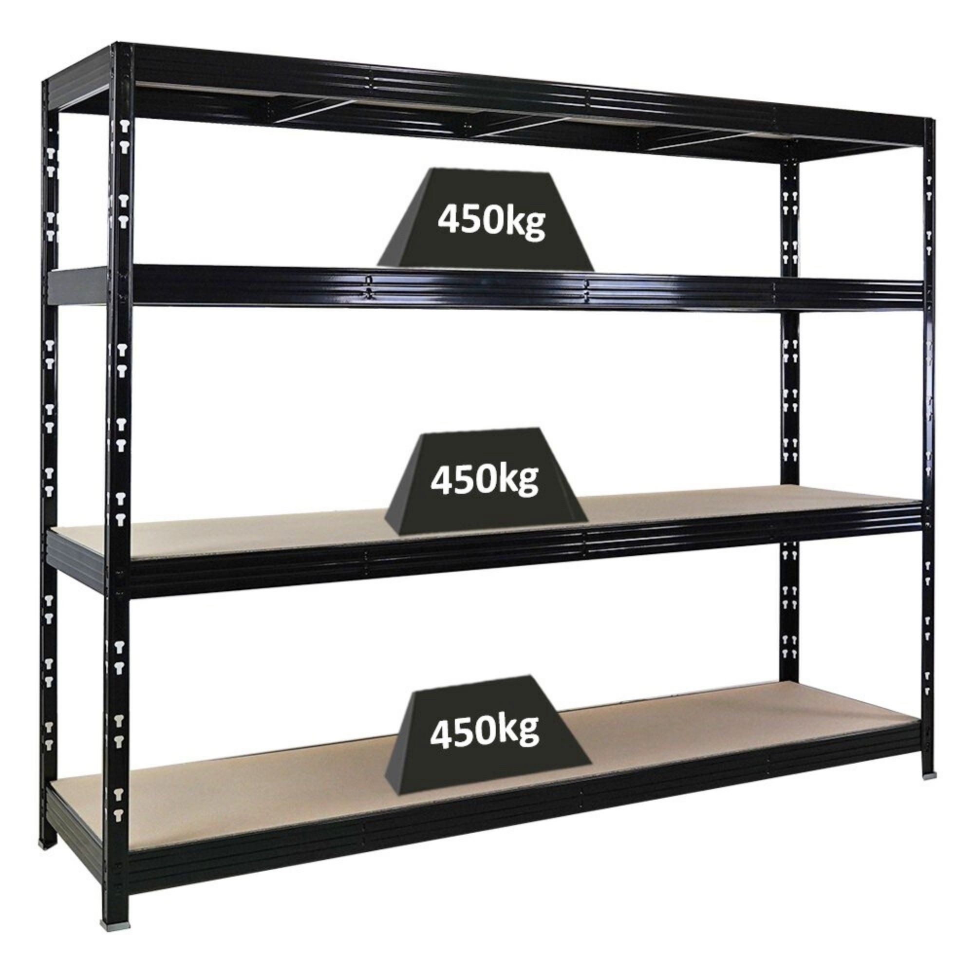 PROREGAL® Schwerlastregal Steckregal Profi-Weitspannregal RHINO bis zu 500kg Fachlast, Stabiles Garagenregal Kellerregal Lastenregal Lagerregal Steckregal