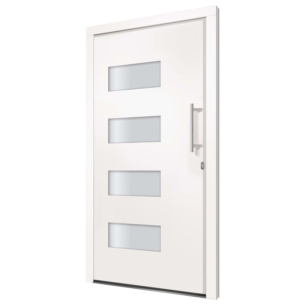 vidaXL Haustür Haustür Aluminium und PVC Weiß 100x200 cm (1-St)