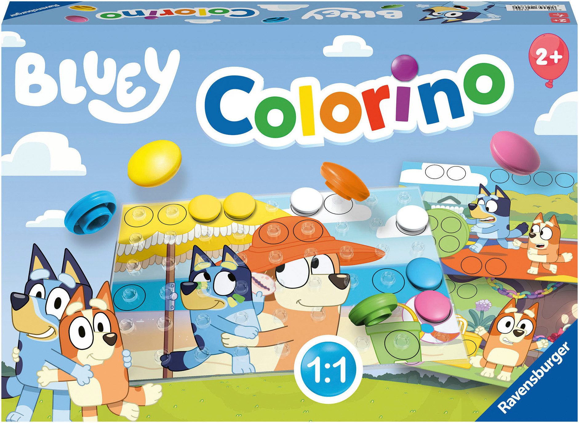 Ravensburger Spiel Bluey Colorino, Kinderspiel, Made in Europe