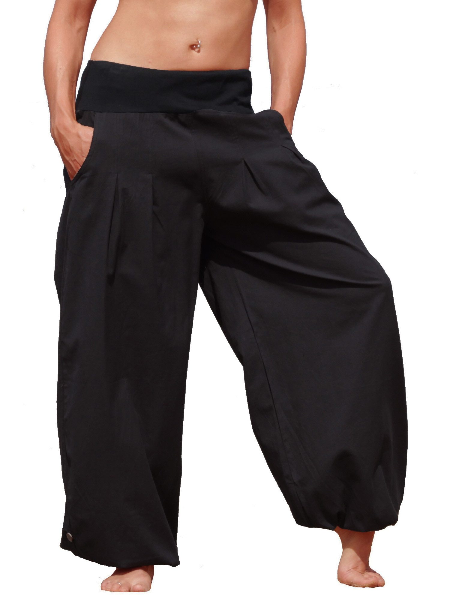 Leucht-Welten Pumphose Pumphose aus Baumwolle, Unisex, Nr. P1 Schwarz Baumwolle