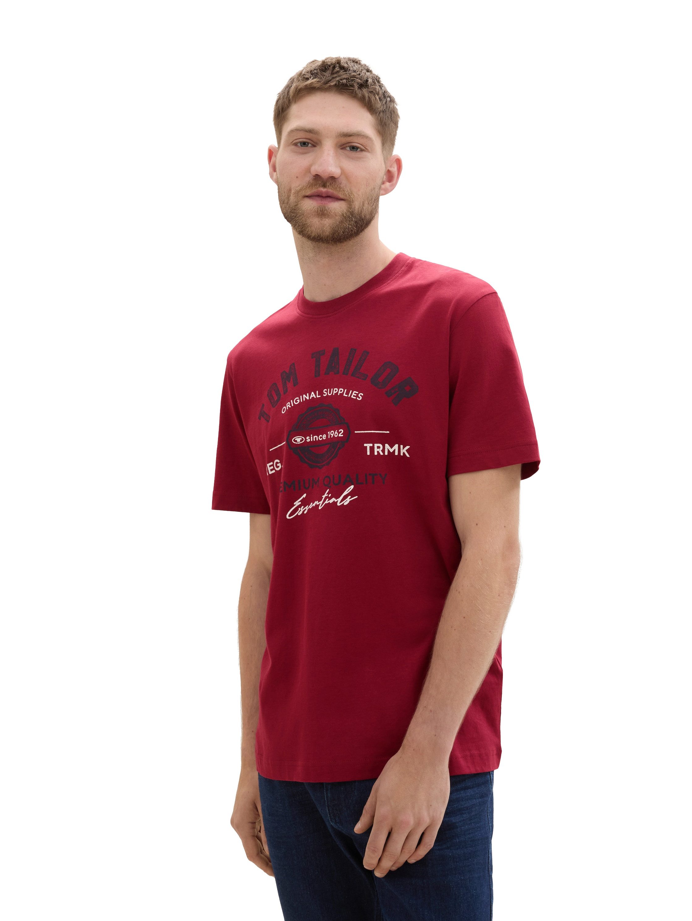 TOM TAILOR T-Shirt mit großem Logofrontprint günstig online kaufen
